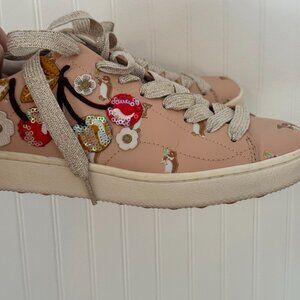 Coach Leather Penguin Martini Sneakers Women’s 8 Brown Sequin Cherries